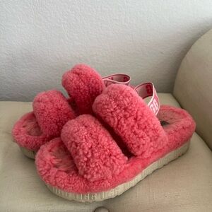 UGG Coral Fluffy Slides